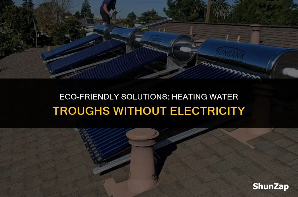 how to heat a water trough without electricity