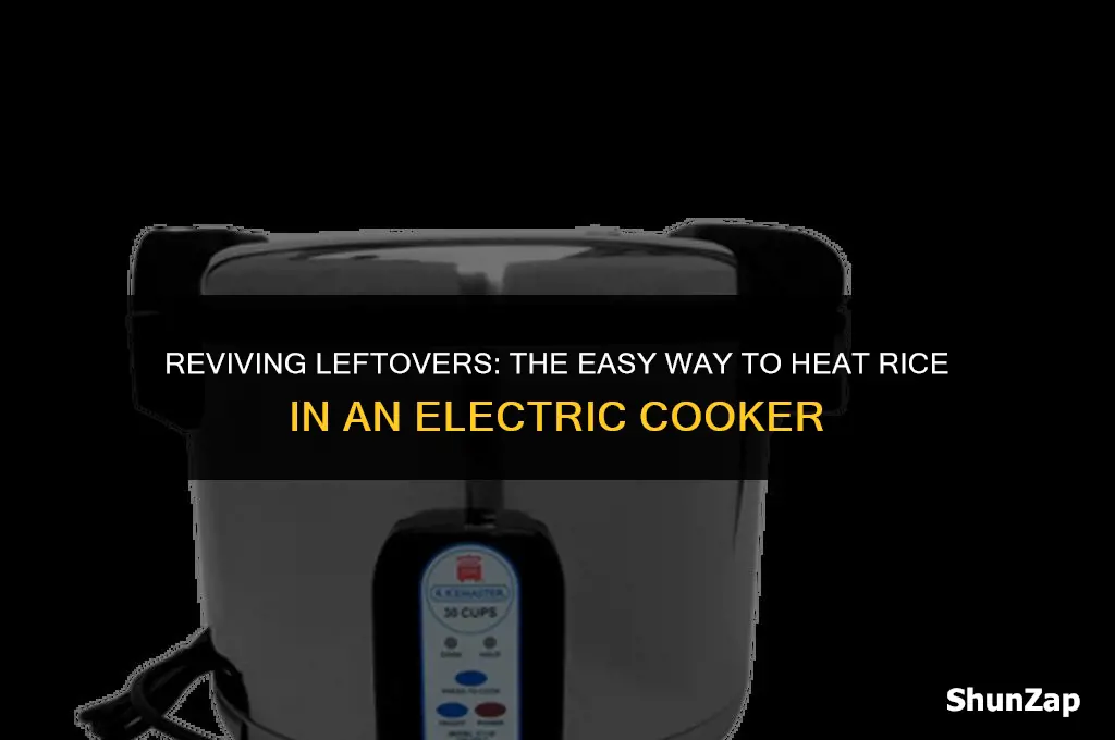 how to heat cooked rice in electric cooker