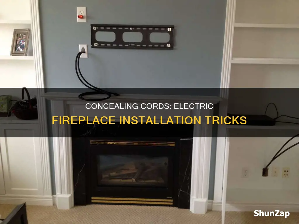 how to hide cord for electric fireplace