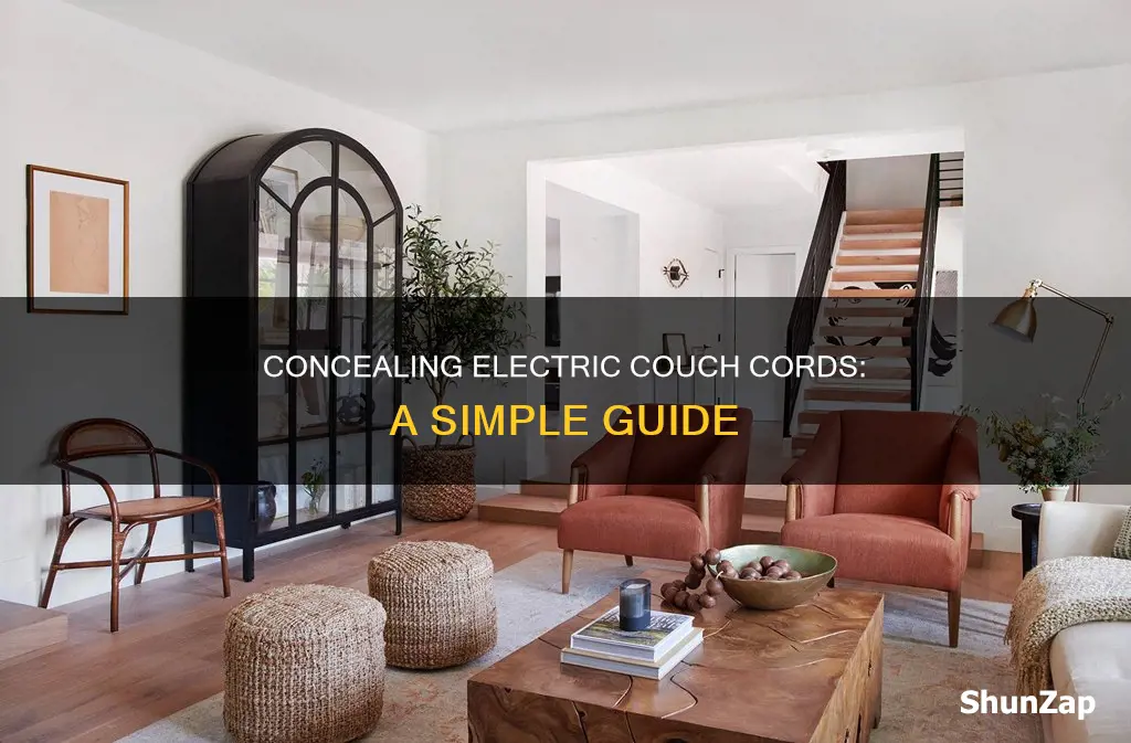how to hide cords from electric couches