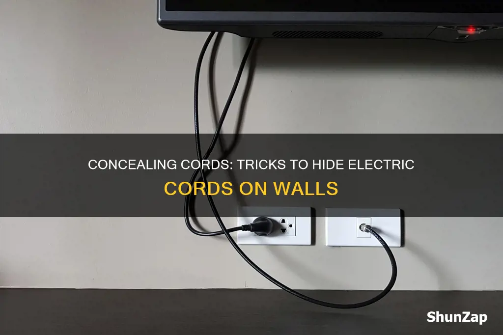 how to hide electric cords on wall