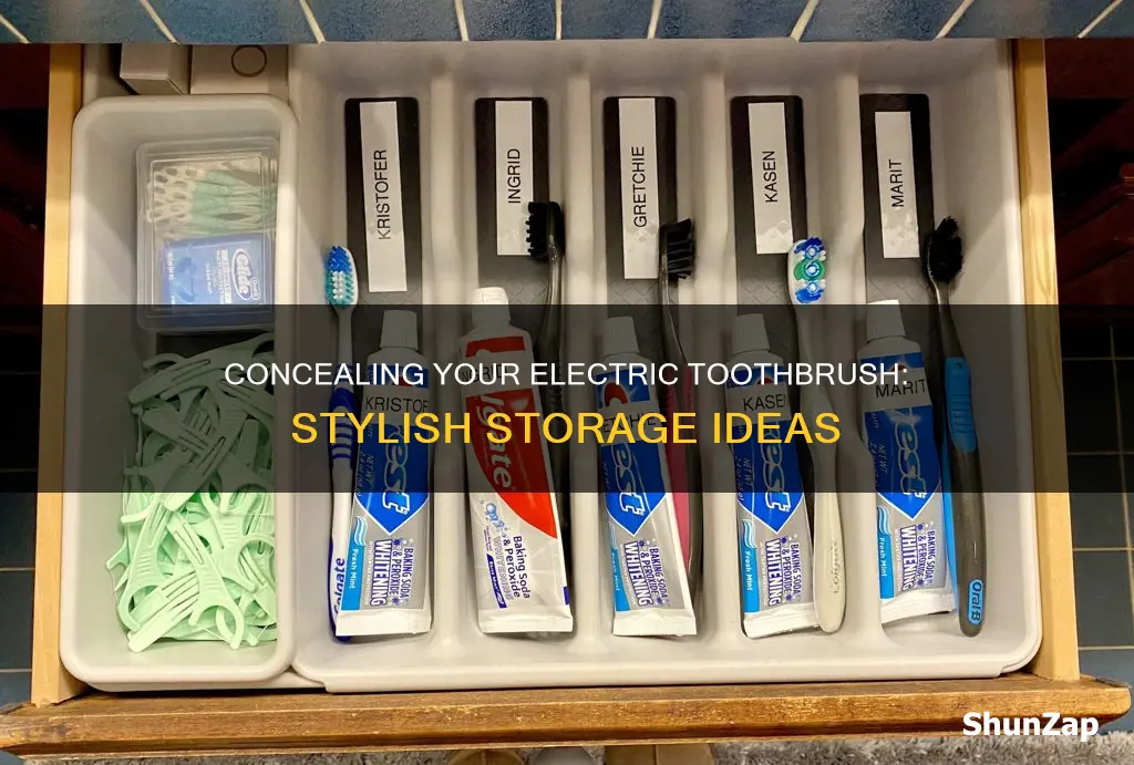 how to hide electric toothbrush on counter