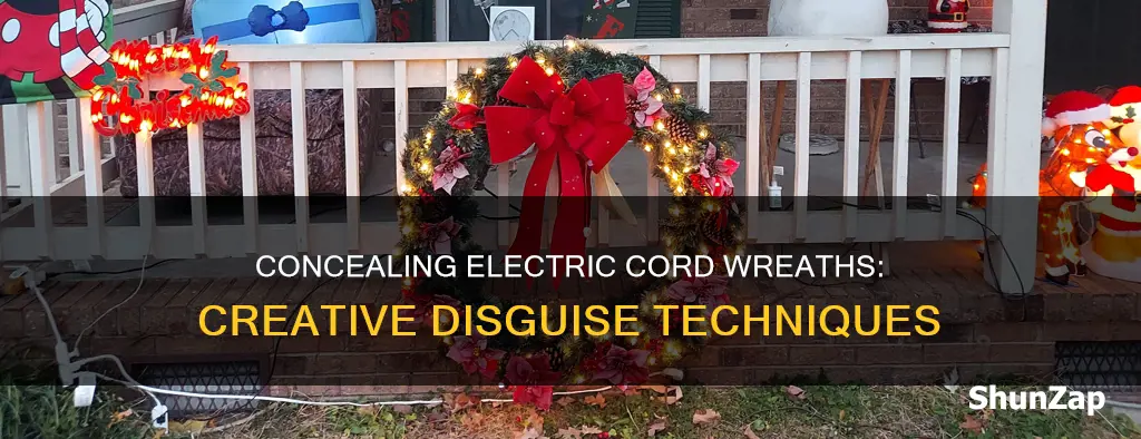 how to hide electric xord on wreath