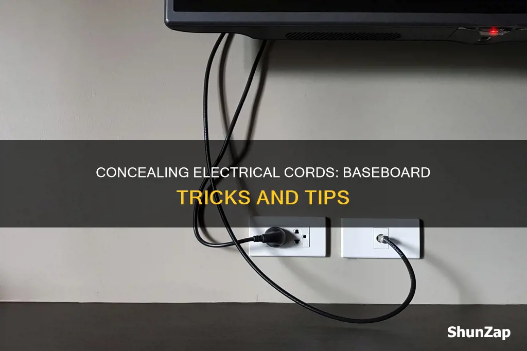 how to hide electrical cords along baseboard