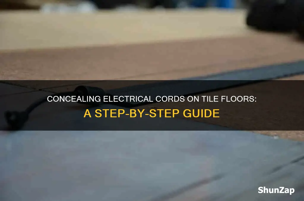 how to hide electrical cords on tile