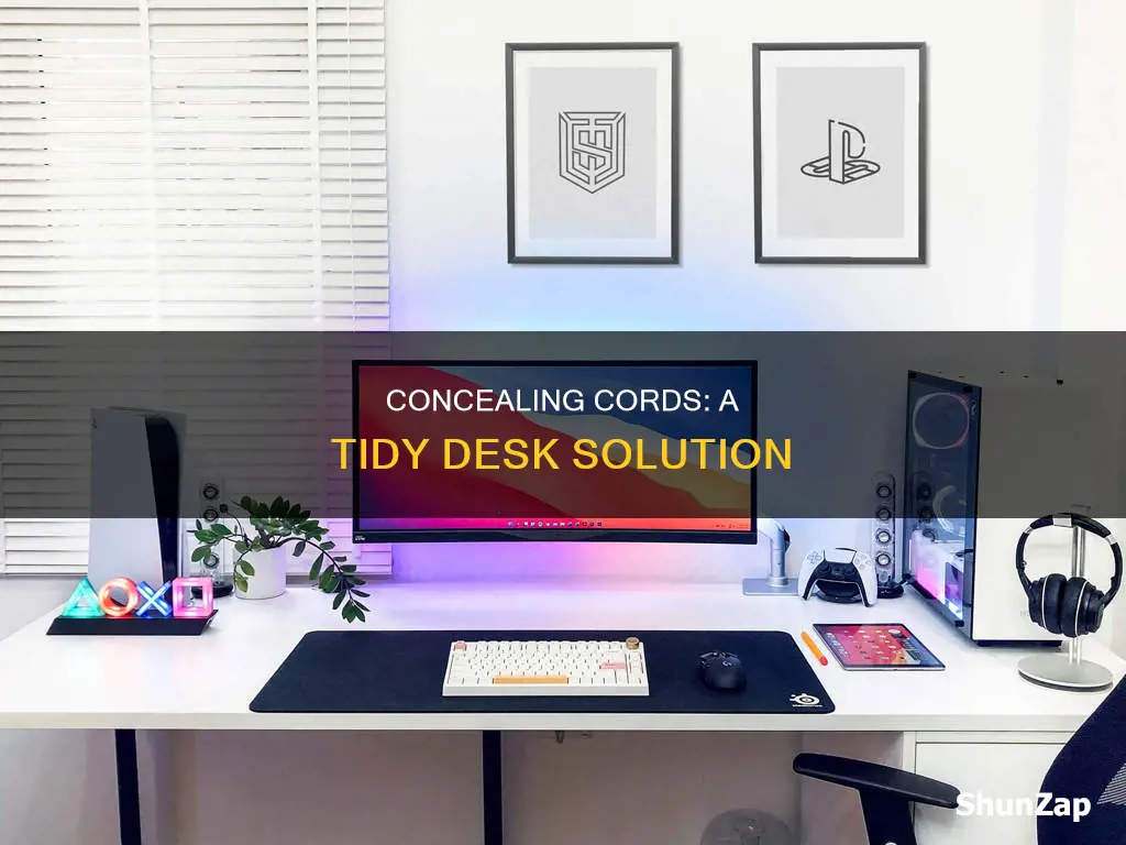 how to hide electrical cords under desk