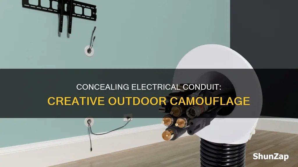 how to hide outdoor electrical conduit wall