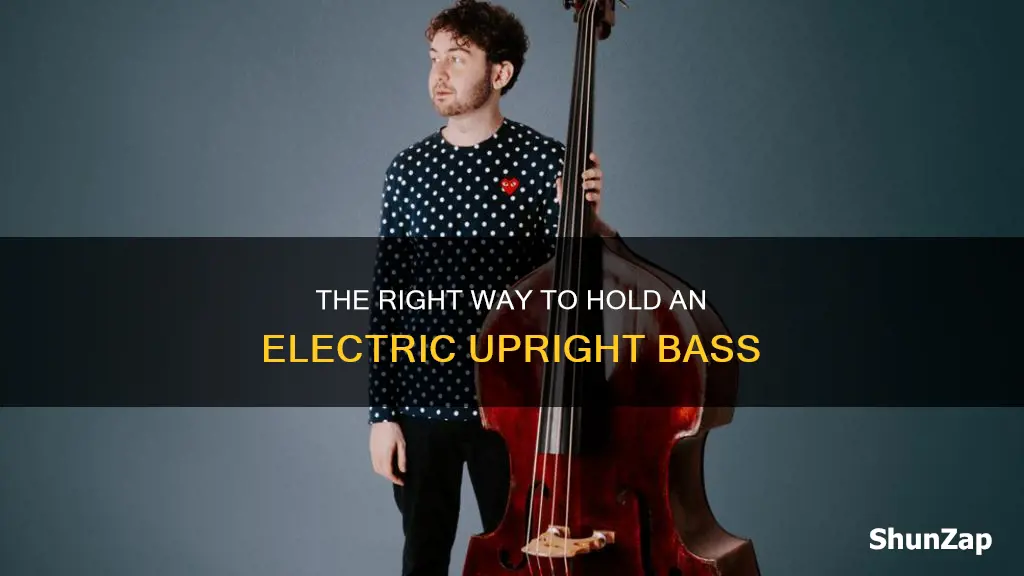 how to hold an electric upright bass