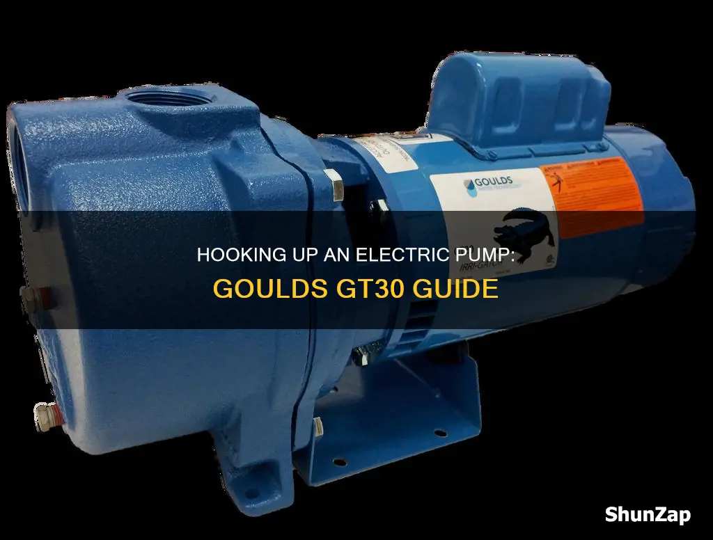 how to hook electric pump goulds gt30