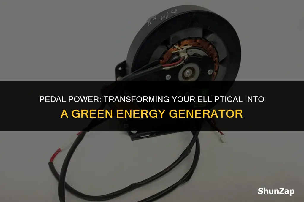 how to hook elliptical to use to generate electricity