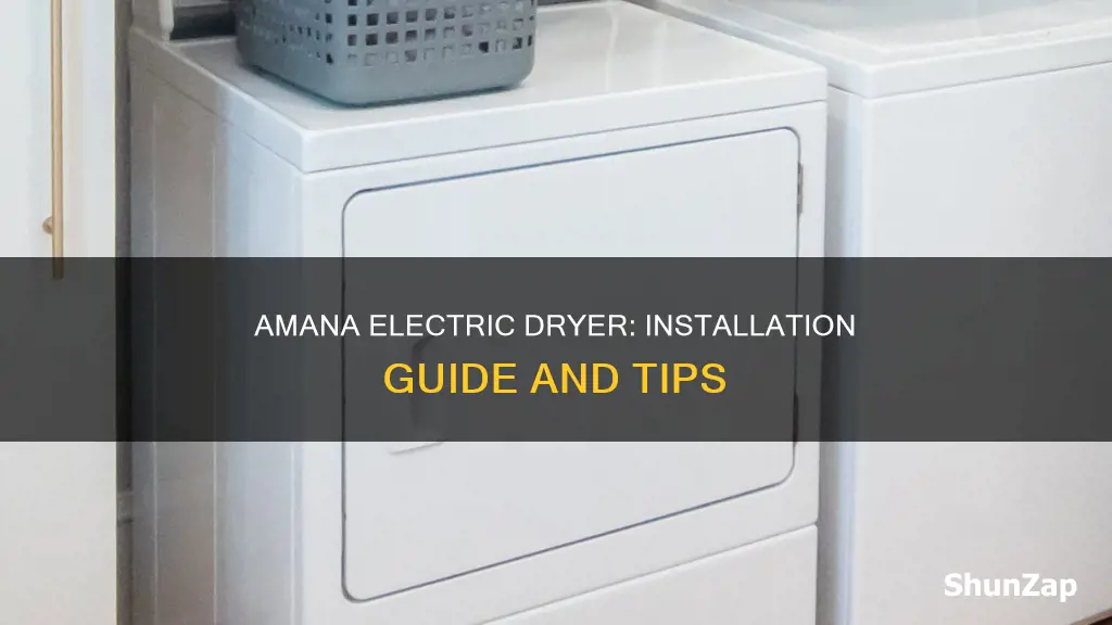 how to hook up amana electric dryer