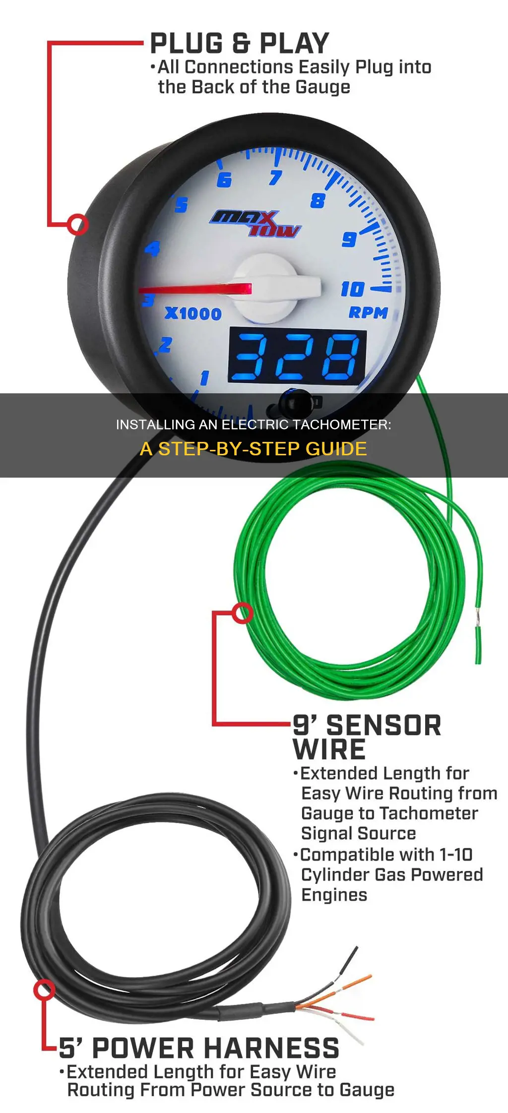 how to hook up an electric tachometer