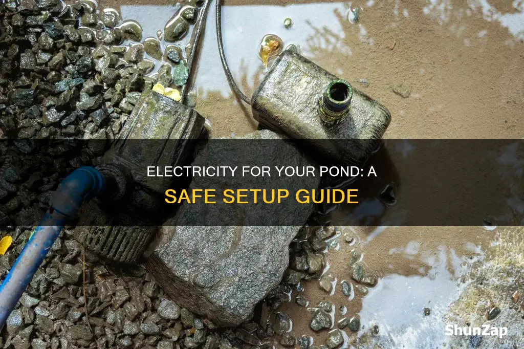 how to hook up electricity to pond