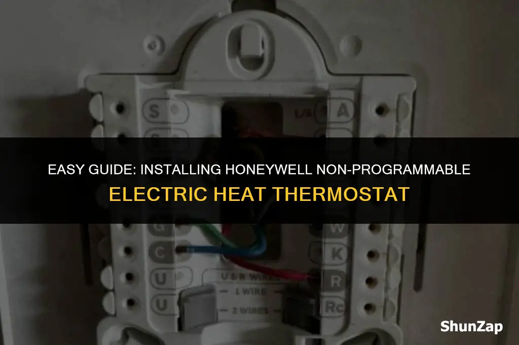 how to hook up honeywell non programmable electric heat thermostat