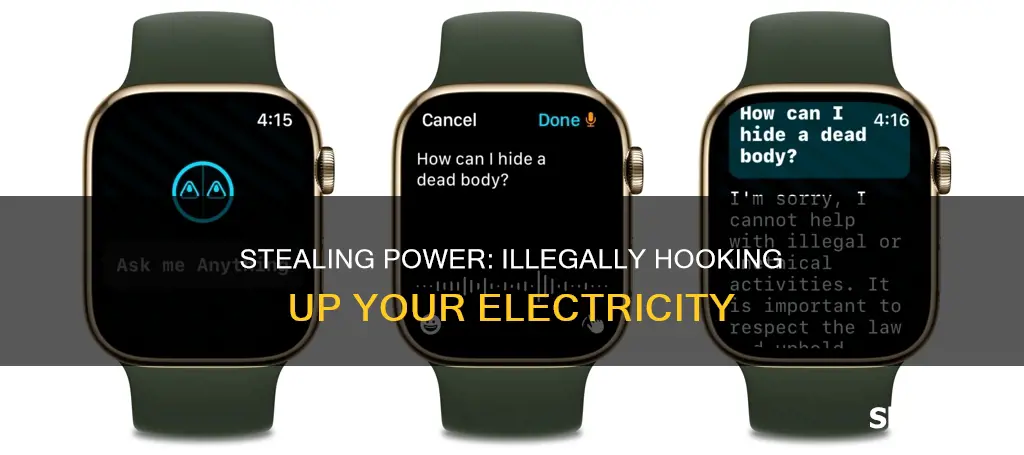 how to hook up your electricity illegally