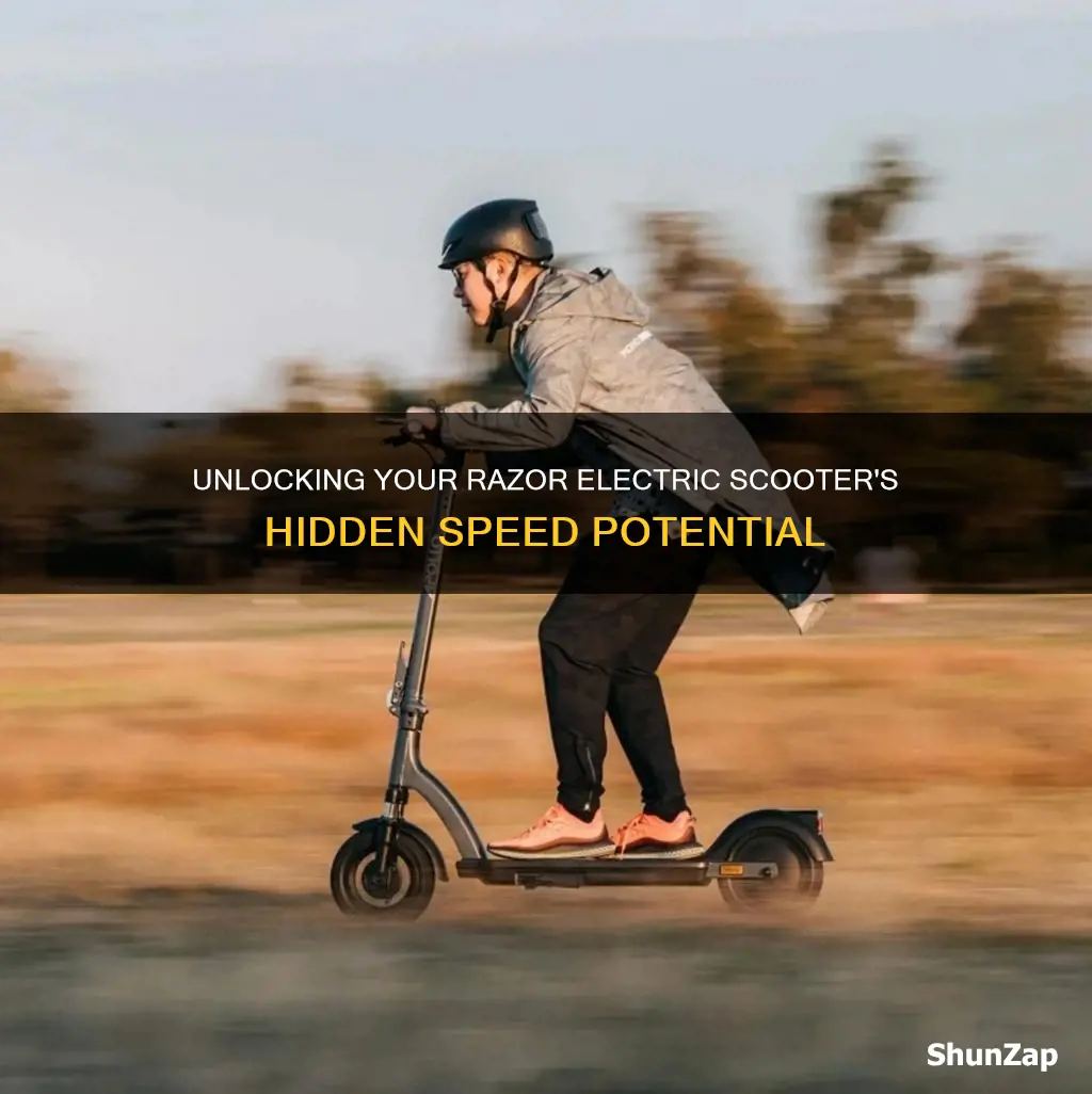 how to increase razor electric scooter speed