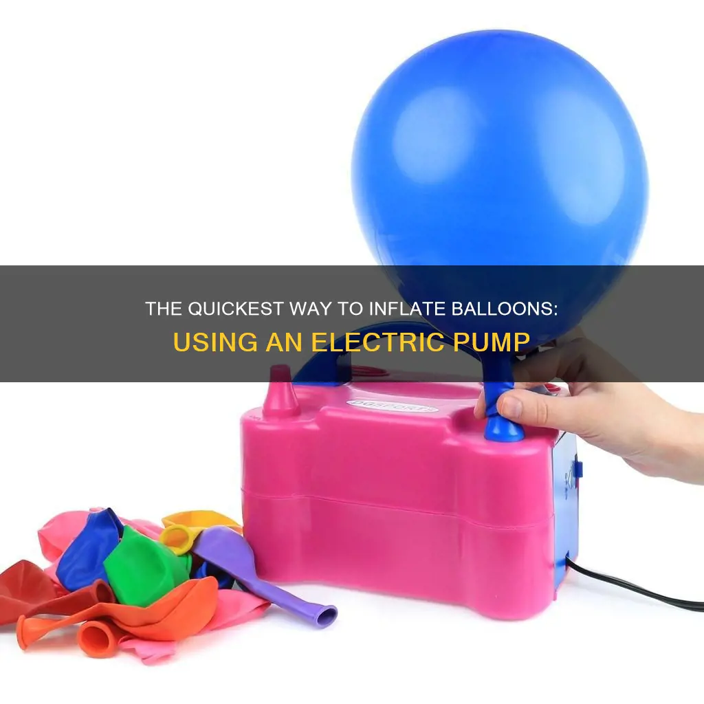 how to inflate balloons with electric pump