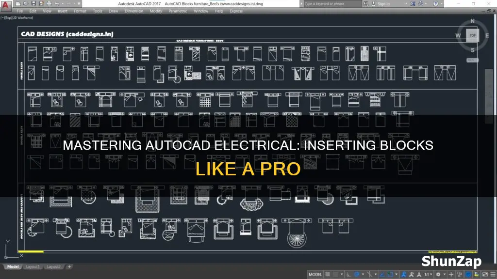 how to insert block in autocad electrical