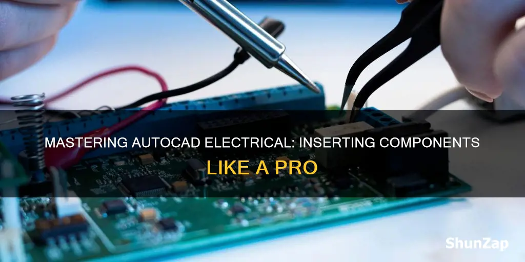 how to insert component in autocad electrical