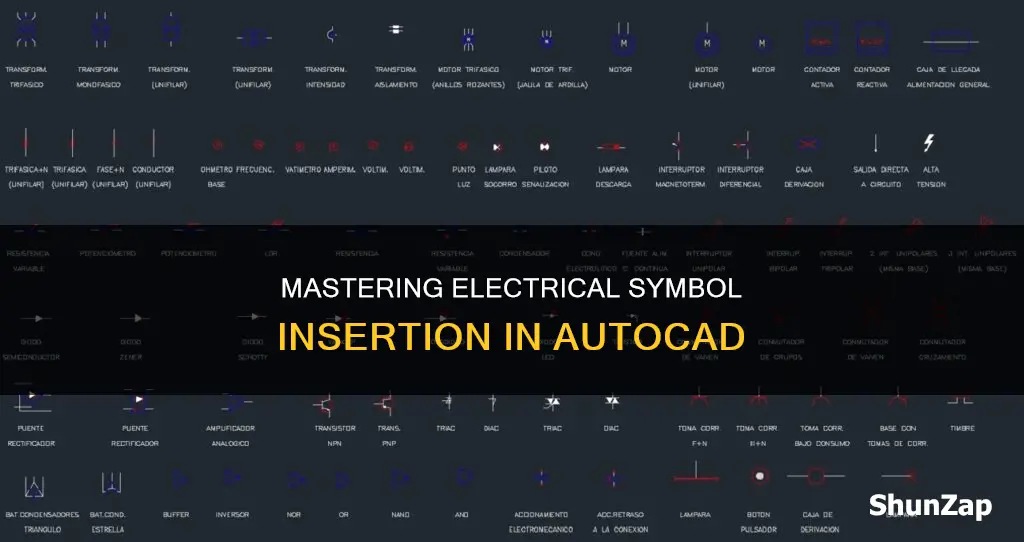 how to insert electrical symbols in autocad