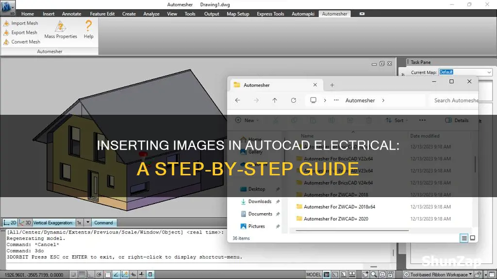 how to insert image in autocad electrical