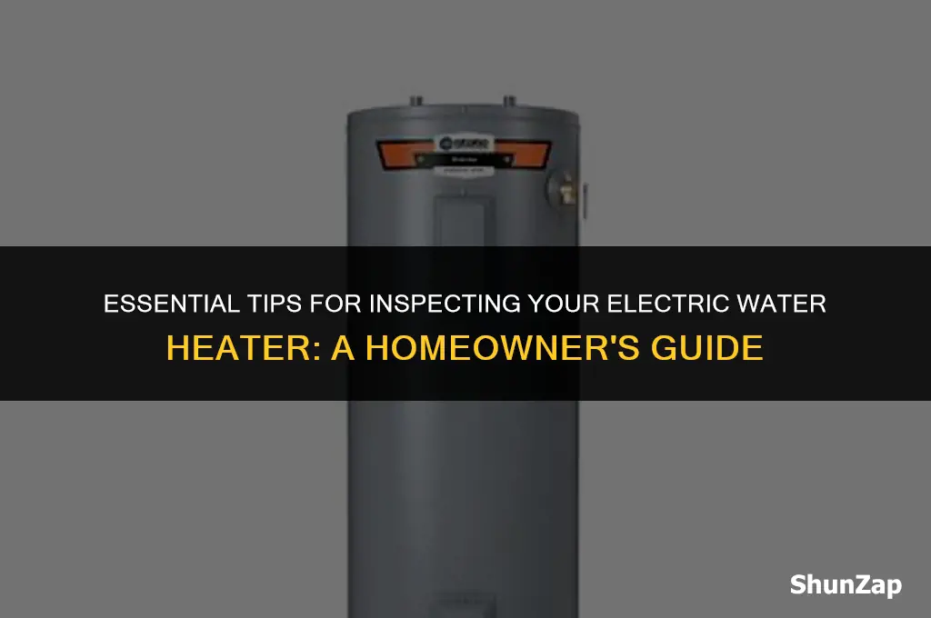 how to inspect an electric water heater home inspector
