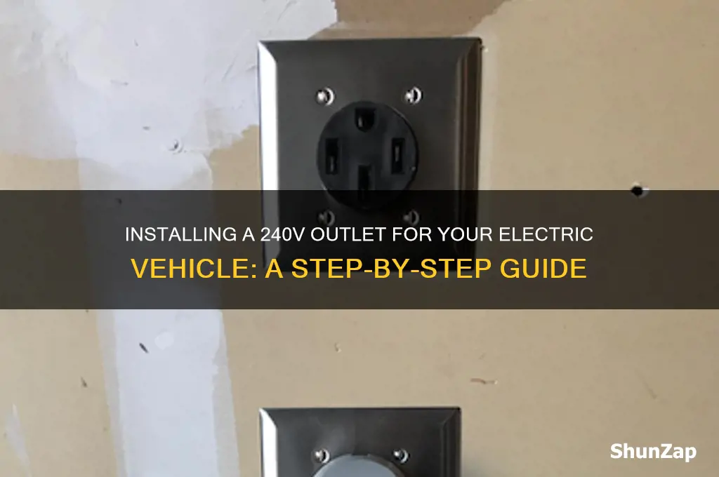 how to install 240v outlet for electric car