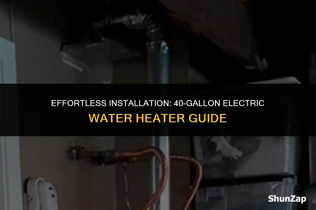 how to install 40 gallon electric water heater
