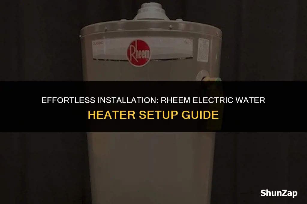 how to install a new rheem electric water heater