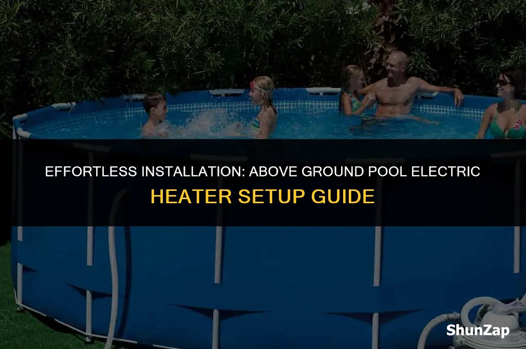 how to install above ground pool electric heater