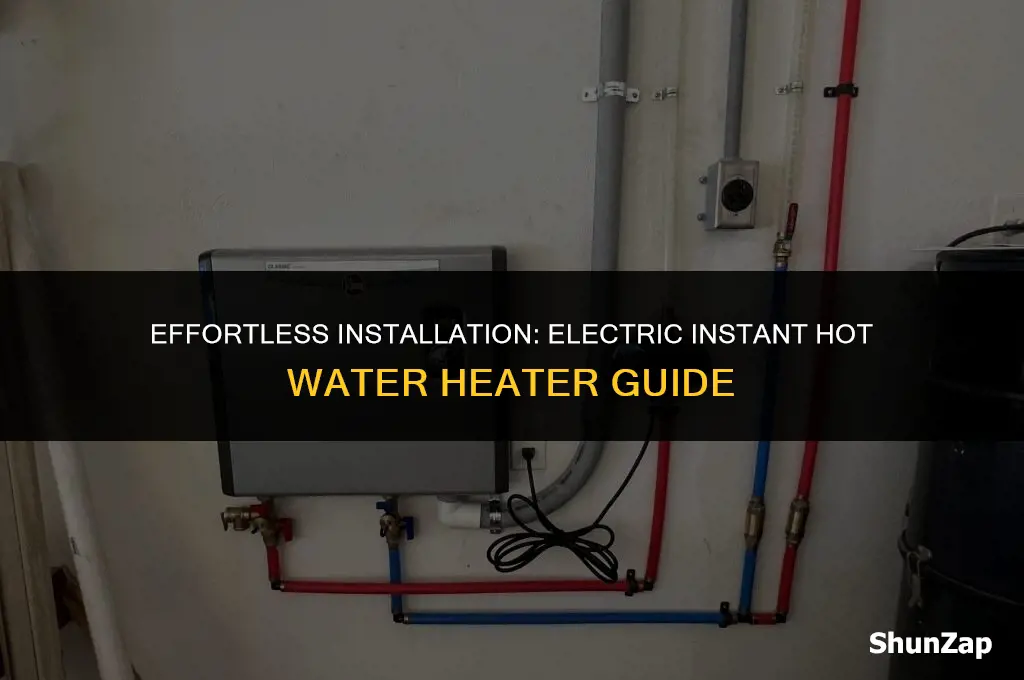 how to install an electric instant hot water heater