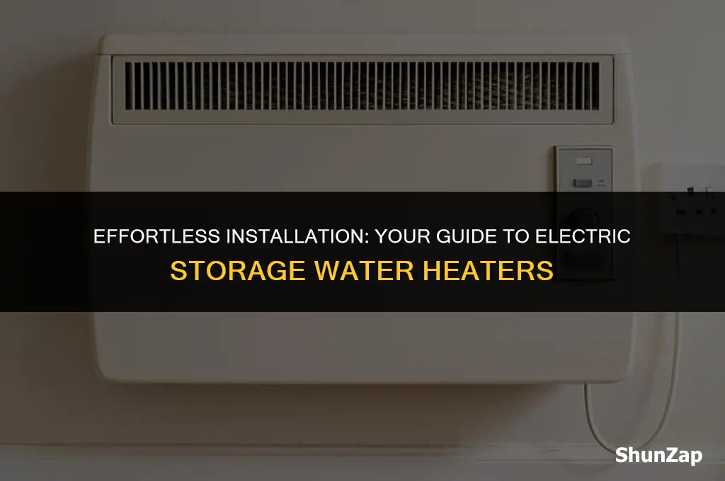 how to install an electric storage water heater