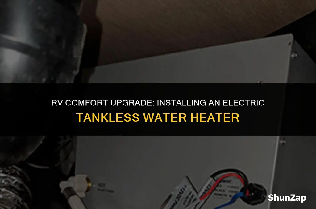 how to install an electric tankless water heater inan rv