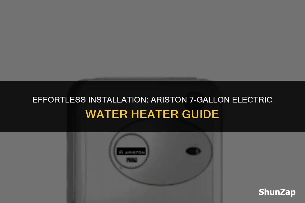 how to install ariston 7-gallon electric point-of-use water heater