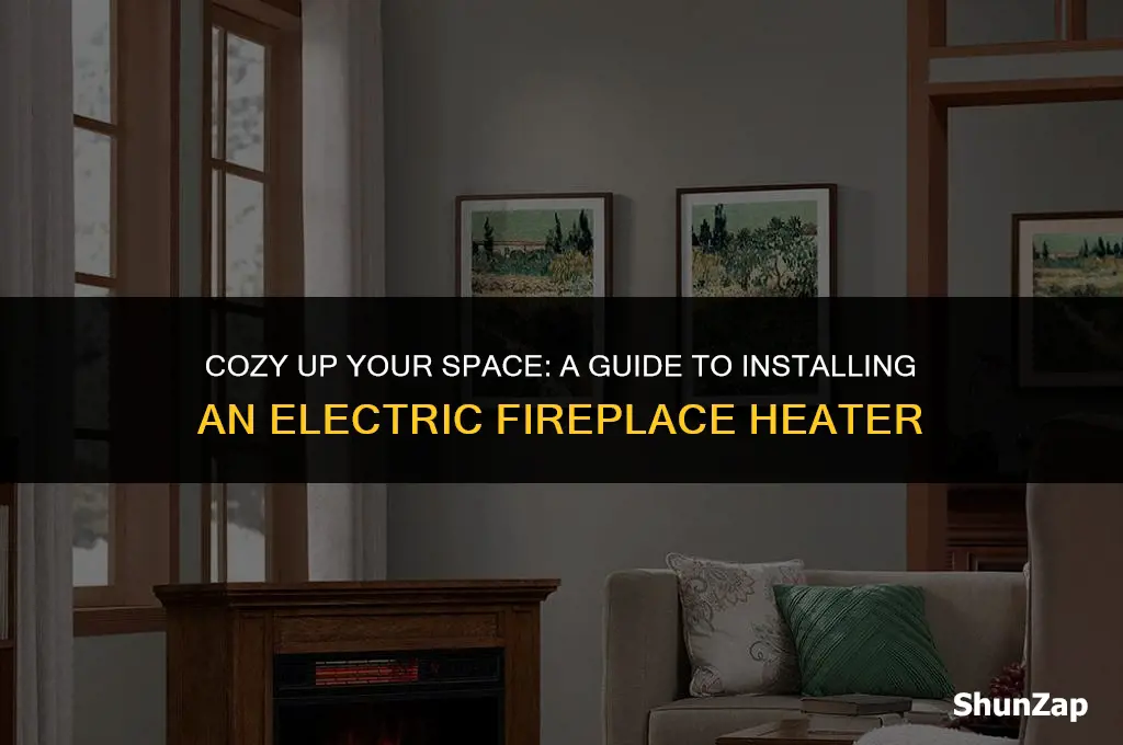 how to install electric fireplace heater