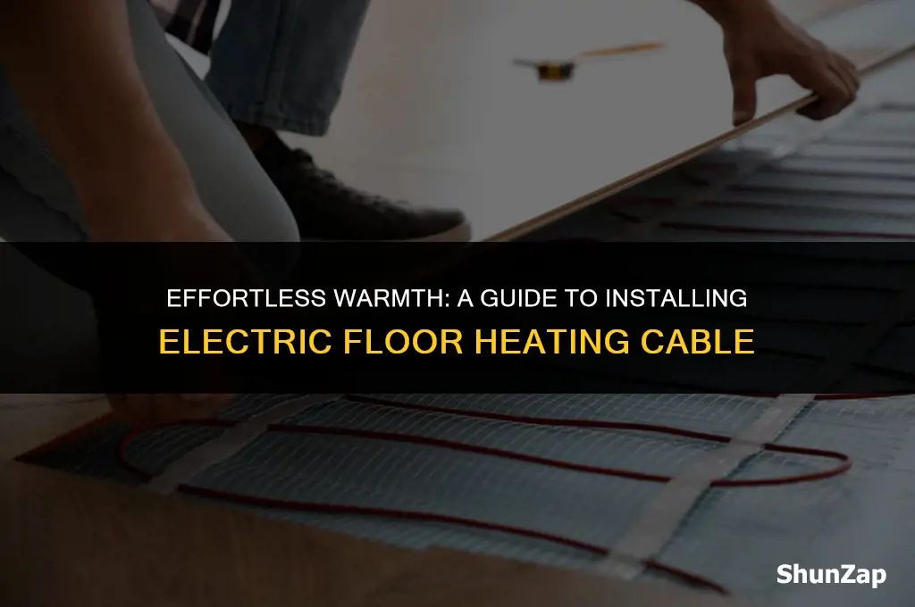 how to install electric floor heating cable