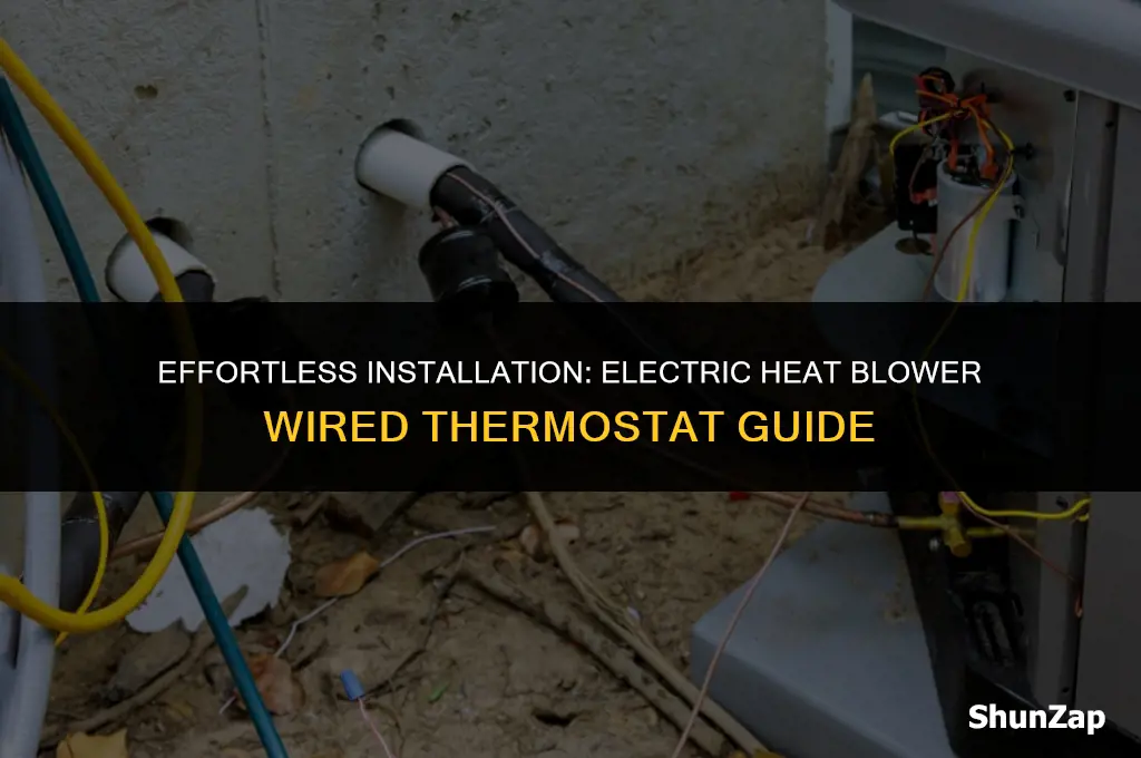 how to install electric heat blower wired thermostat