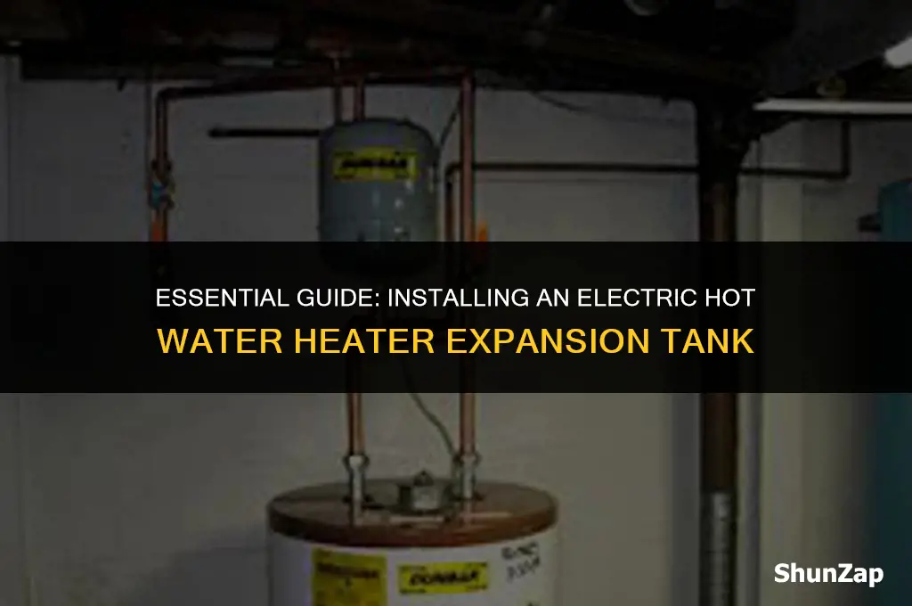 how to install electric hot water heater expansion tank