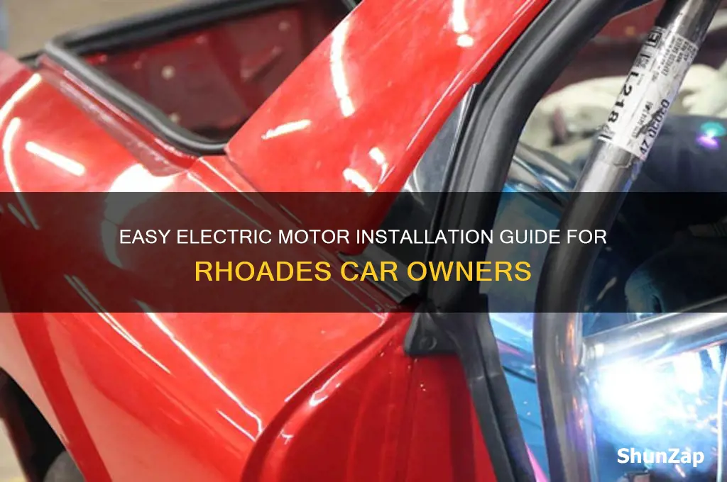 how to install electric motor on rhoades car