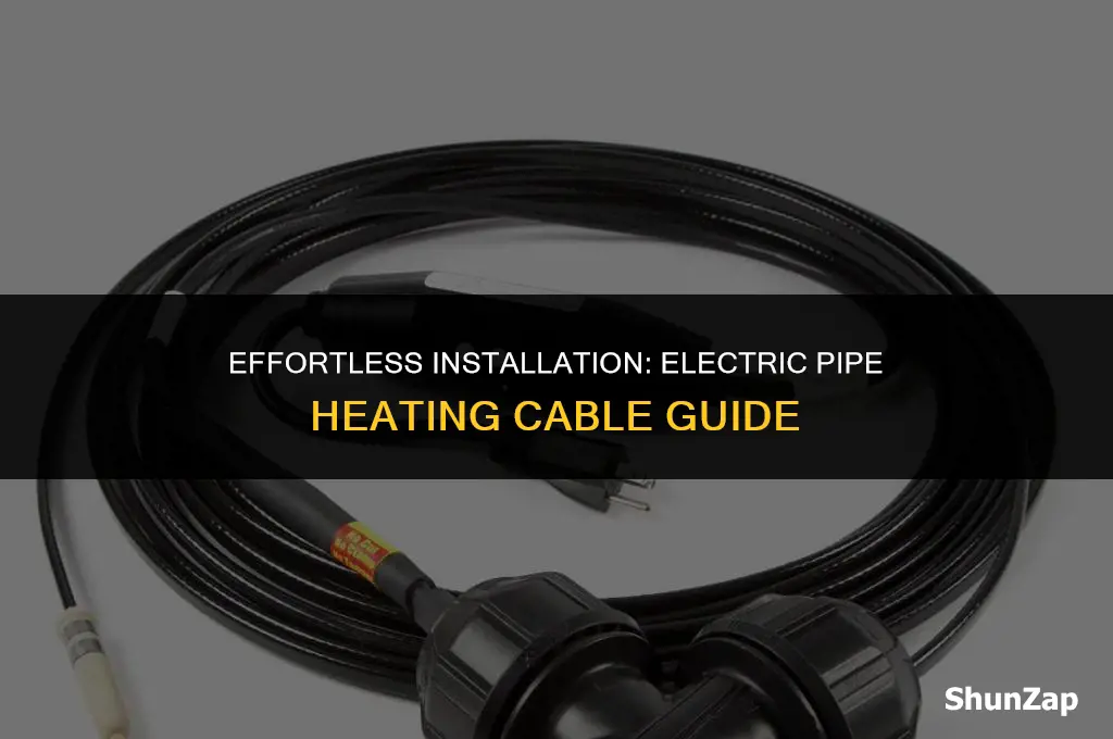 how to install electric pipe heating cable