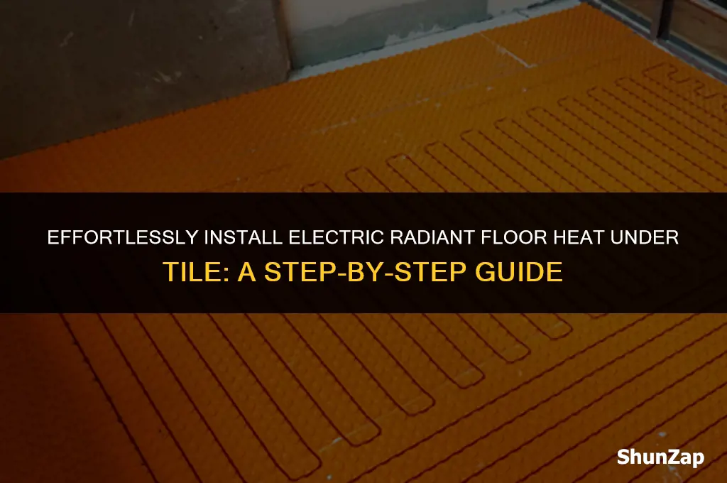 how to install electric radiant floor heat under tile