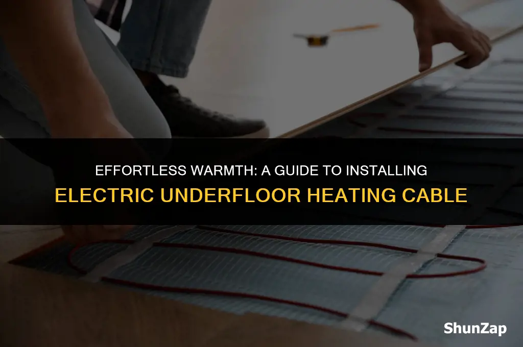how to install electric underfloor heating cable