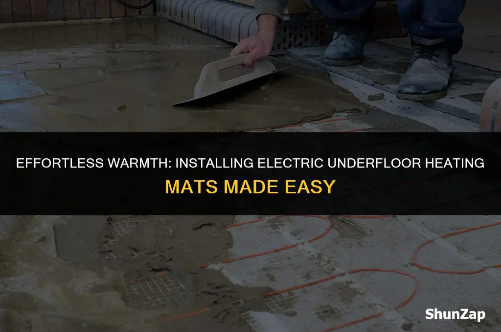 how to install electric underfloor heating mats
