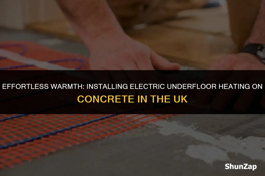 how to install electric underfloor heating on concrete floor uk