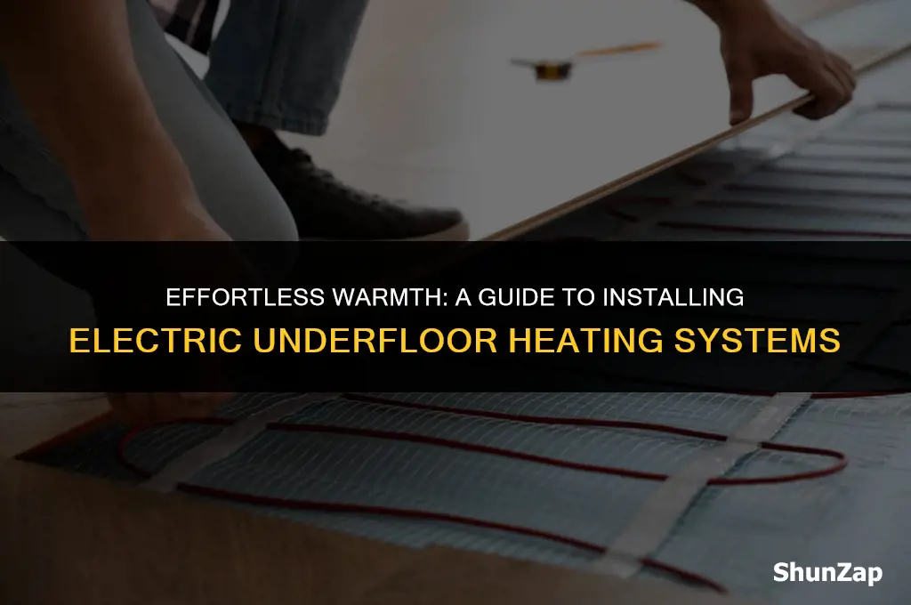 how to install electric underfloor heating systems