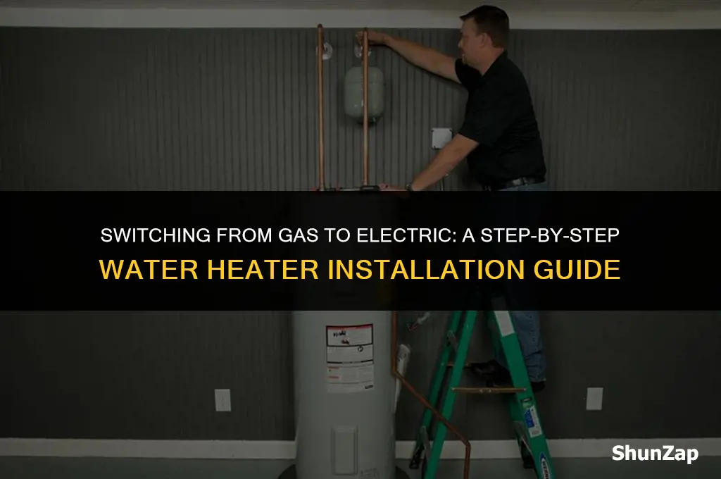 how to install electric water heater from gas