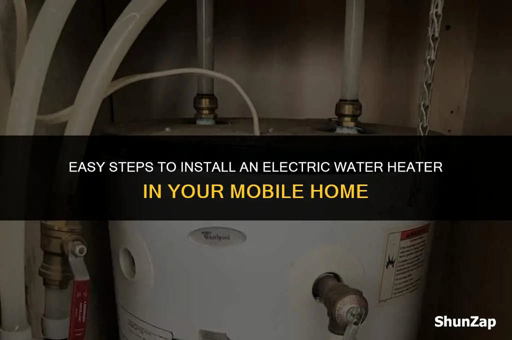 how to install electric water heater in mobile home