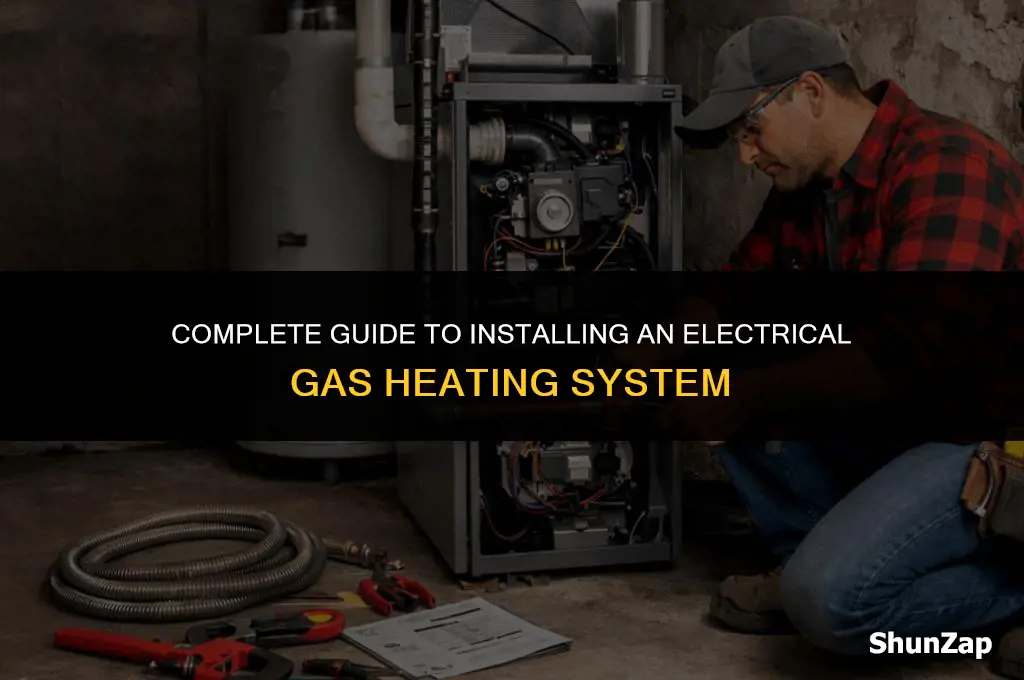 how to install electrical gas heating system
