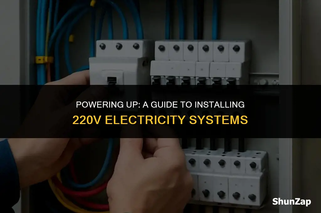 how to install electricity in a country using 220 volts