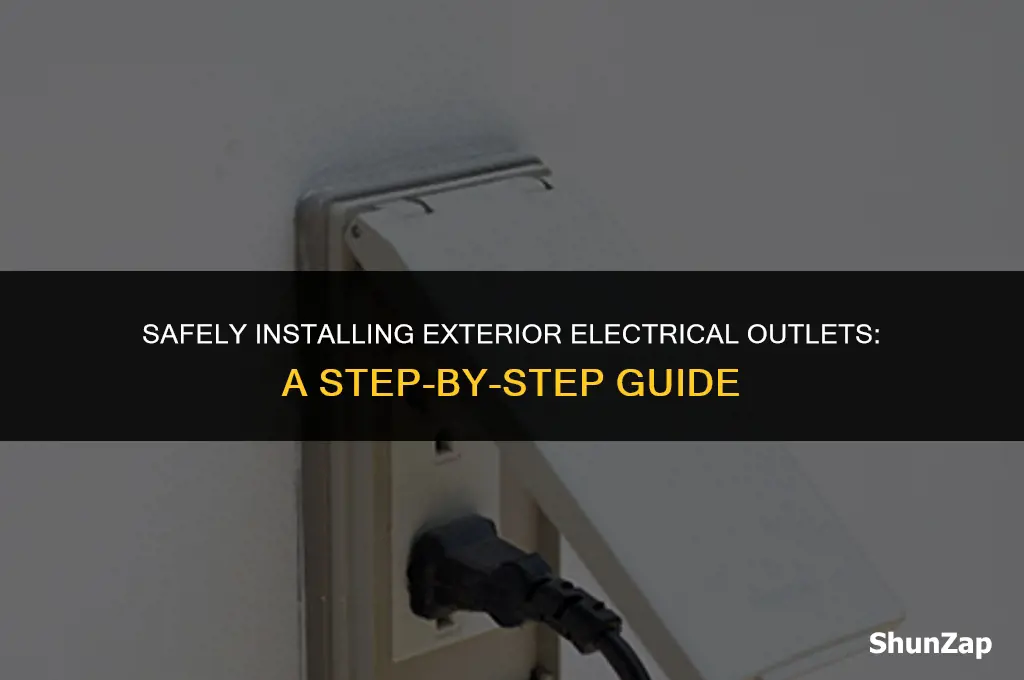 how to install exterior in use electrical outlet